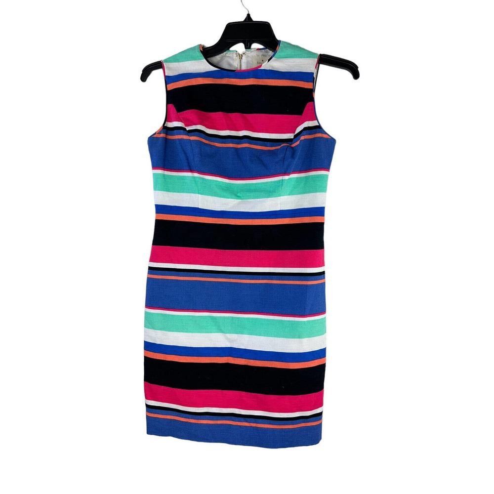 Kate Spade Tropical Stripe Mariam Sheath Dress Sleeveless Women's Size 10 - Picture 7 of 11